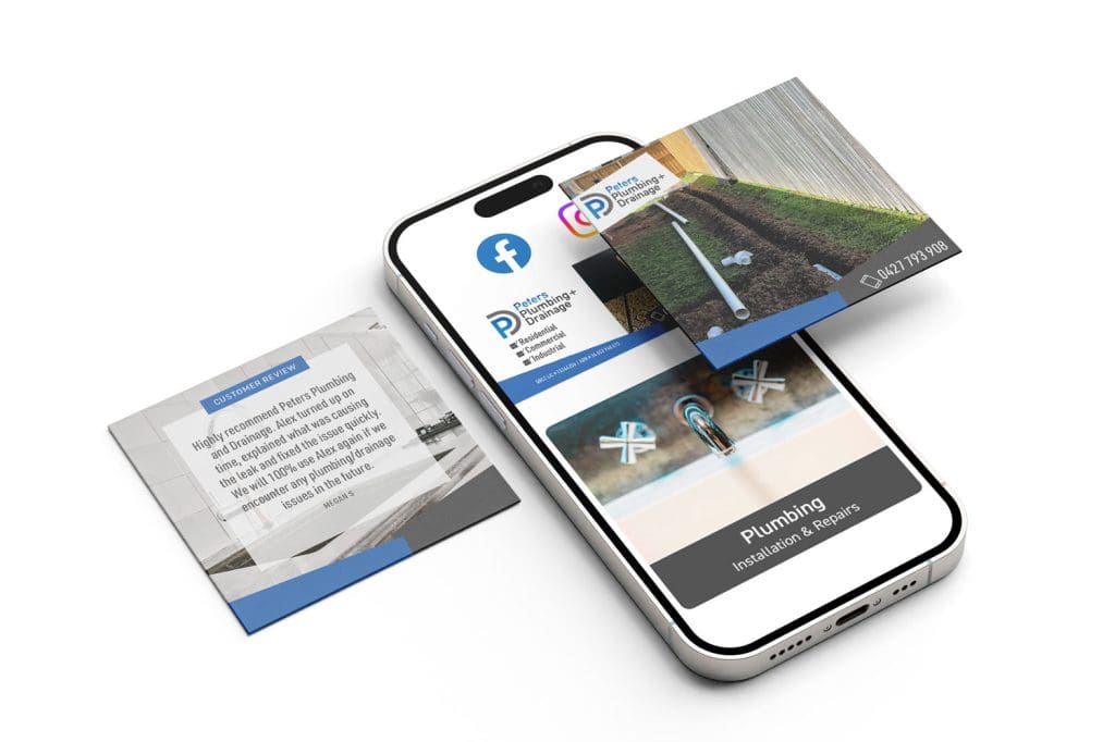 Social media posts on a mobile phone