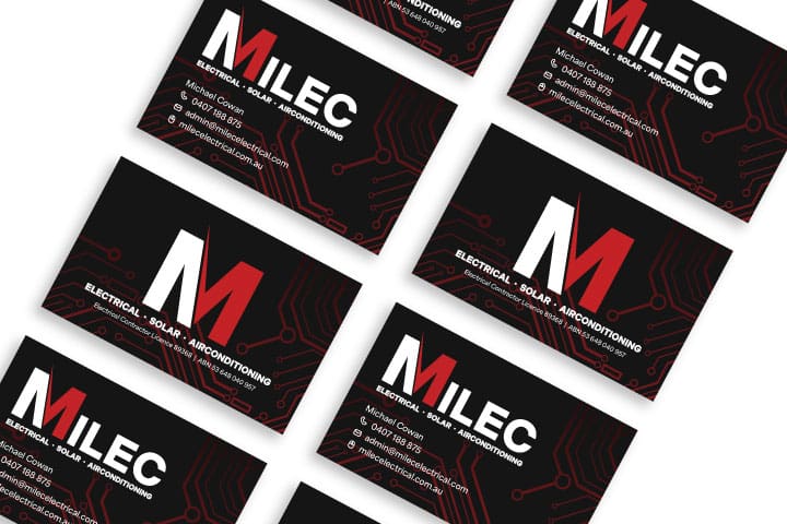 Milec Electrical Business Cards